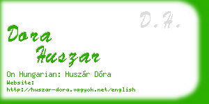 dora huszar business card